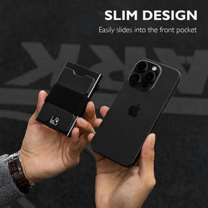 Большой палец вверх быстрый доступ черный всплывающий чехол RFID Блокировка 12 + держатель для карт металлический кошелек - Product Image 5