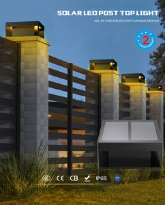 Фонари на солнечной батарее, 8x8, 6000 мА · ч, теплый белый свет, 24 светодиода для забора, деревянных столбов - Product Image 2