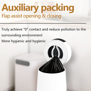 Poubelle intelligente automatique 13L avec capteur sans contact, ensachage automatique, auto-scellante, hygiénique, couvercle pliable pour cuisine et bureau - Product Image 5
