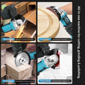 Meuleuse d'angle sans fil lithium-ion sans balais transfrontalière, à déclenchement, <span class=keywords><strong>rechargeable</strong></span>, haute puissance, multi-vitesses, pour bricolage et dé<span class=keywords><strong>coupe</strong></span> - Product Image 4