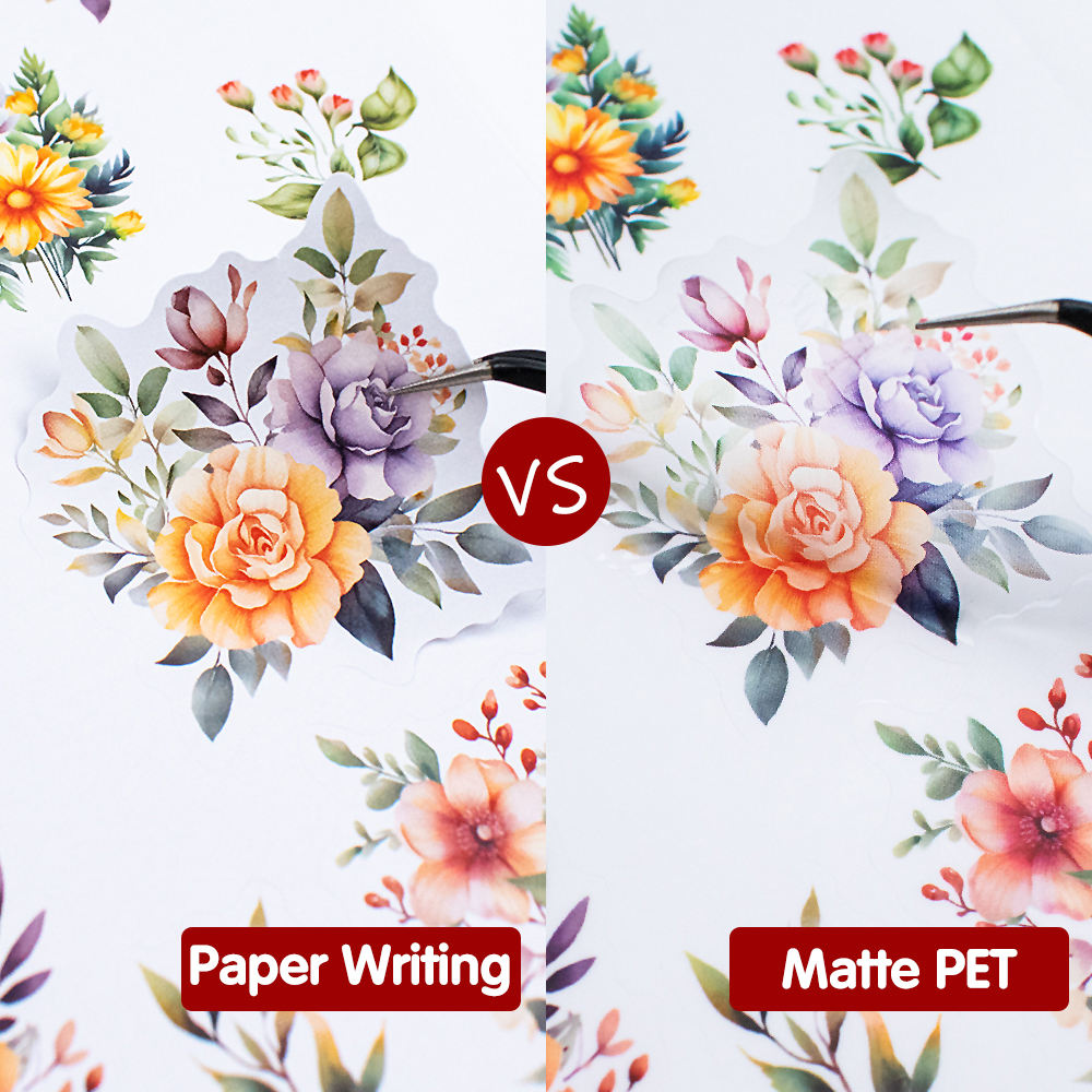 10 pages of writable paper + 10 pages of transparent example