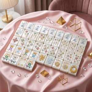 Khuyến mãi nóng: Gạch Acrylic cao cấp hiện đại, vân ngọc trai, một lớp, kiểu Mahjong Mỹ, chống nước, dễ mang theo