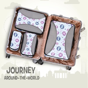 Hawaiian Customized Puakenikeni Lei Visible Mesh Travel <b>Cubes</b> Storage Luggage Organizer Travel Accessories Compression Packing - Product Image 5