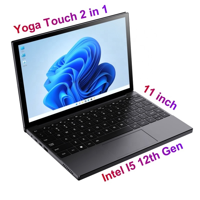 Portable Intel i5 12th Gen Notebook Mini Windows Tablet 2 1 Touch Screen WiFi 6 BT5.2 Pocket Business Laptop DDR4 32GB Yoga TN