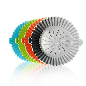 หม้อซิลิโคนสำหรับหม้อทอดไร้น้ำมัน ขายส่งราคาถูก ปลอดภัยสำหรับอาหาร ใช้ซ้ำได้ ไม่ติดกระทะ ใช้กับเตาอบได้ ทำความสะอาดง่าย ถาดรองอบ - Product Image 3