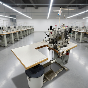 Máquina <span class=keywords><strong>de</strong></span> coser industrial <span class=keywords><strong>de</strong></span> cama cilíndrica para ropa, para dobladillos <span class=keywords><strong>de</strong></span> ropa interior masculina y camisetas, con motor <span class=keywords><strong>de</strong></span> puntada <span class=keywords><strong>de</strong></span> seguridad y triple aguja, nueva RN9200-2 - Product Image 1