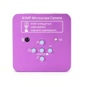 51MP Microscope Camera 2K 1080P HDMI USB Industrial Electronic Digital Microscope Soldering Magnifier For Phone PCB THT Repair