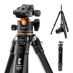 Serie mutata M1 + BH-35L KF09.105 K & F Concept treppiede compatto in alluminio ad azione compatta di alta qualità treppiede da viaggio per esterni compatto