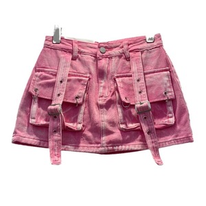 Primavera 2024 Ropa de mujer Cargo Denim Pretty Short Jeans <span class=keywords><strong>Mini</strong></span> <span class=keywords><strong>falda</strong></span> para damas Jeans Cargo Femme Faldas - Product Image 1