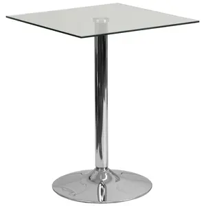 Migliore vendita personalizzato nordico sala da pranzo mobili quadrato in vetro temperato tavolo da pranzo con Base cromata