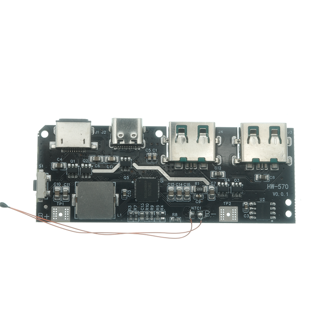 22.5W Power Bank 5-port Bidirectional Fast Charging Mobile Power Module Circuit Board DIY Motherboard Kit QC4+PD3.0