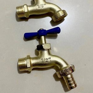 Robinet en laiton Bibcock 1/2 pouce, montage mural, anti-corrosion, poli, robinet de jardin - Product Image 2