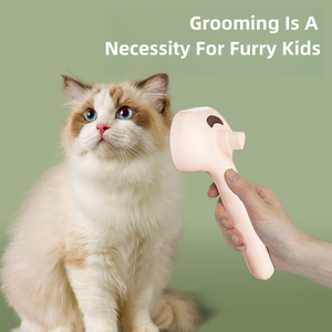 Groothandel Statische Haarverzorging Zelfreinigende Kat Shedding Borstel Huisdier Huidvriendelijke Rubberen Kammen Batterij Aangedreven - Product Image 3