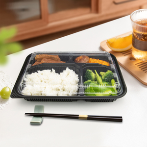 Pp cấp thực phẩm nhựa 4 ngăn Hộp Ăn Trưa bữa ăn khay thực phẩm container Bao bì với Ops có nắp đậy - Product Image 6