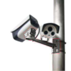 Support de montage d'angle mural extérieur à angle droit Support de caméra de montage sur colonne pour installation de caméra de sécurité à double vidéosurveillance - Product Image 4