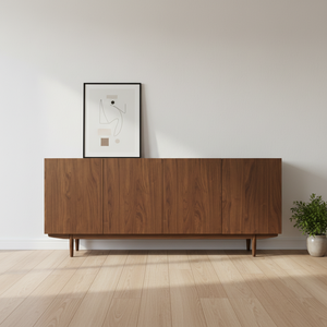 Cómoda de Madera Maciza de Teca Lumee, Textura Elegante, Amplio Espacio de Almacenamiento, Patas Modernas y Elegantes, para Sala de Estar, Almacén, Estilo Elegante - Product Image 1