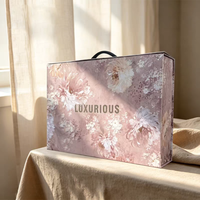 Boîte cadeau pliable magnétique avec poignée, grande boîte d'emballage cadeau de luxe imprimée, boîte cadeau pliable avec fermeture magnétique