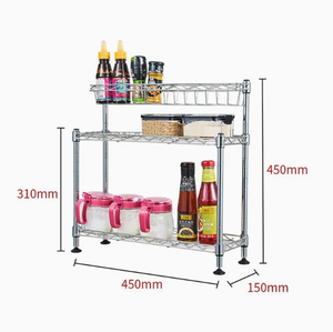 Mini estantería ajustable <span class=keywords><strong>de</strong></span> alambre <span class=keywords><strong>de</strong></span> acero al carbono, estante <span class=keywords><strong>de</strong></span> almacenamiento plegable recién llegado para placa, soporte <span class=keywords><strong>de</strong></span> almacenamiento <span class=keywords><strong>de</strong></span> cocina para el hogar, montaje - Product Image 5