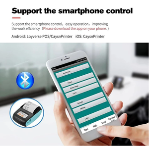 Yaomatec-Impresora térmica de recibos portátil, dispositivo de impresión de bolsillo de dientes azul, <span class=keywords><strong>teléfono</strong></span> Android, IOS, PC, aplicación gratuita, 58mm - Product Image 4