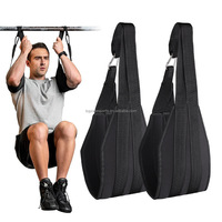 Sangles Abdominales avec Mousqueton et Sangle de Suspension, Appareil d'Entraînement Abdominal Ajustable pour Exercices de Core, Équipement de Gym pour Barre de Traction