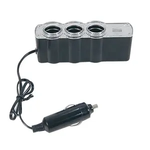 Araba soketi adaptörü akülü araba Usb şarj aleti 12 Volt adaptör çift 3 USB şarj aleti üçlü soket elektronik priz araba soketi