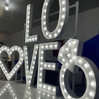 Lettres lumineuses LED personnalisées à haute luminosité pour la publicité de mariage, la décoration intérieure et extérieure - Formes personnalisables géantes de 3 pieds/4 pieds