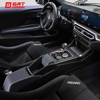 Console centrale en fibre de carbone sèche LHD/RHD avec accoudoir tunnel pour G80/G81/M3/G82/G83/M4/G87/M2-GAT – Kit de rétrofit/amélioration en carbone