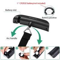 Balance électronique portable pour bagages à main 50 kg/110 lb, écran LCD numérique, balance de précision pour valises, outil de pesage des bagages de voyage