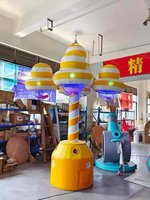 Équipement de parc d'attractions intérieur Moetry : Fontaine à balles amusante avec machine à balles rotatives et effet lumineux pour parc pour enfants