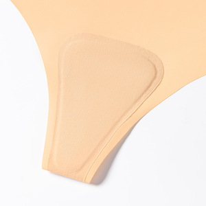 Tanga de Nylon Sin Costuras de Cintura Alta para Mujer, con Relleno, Corte Láser, Invisible, para Yoga y Deportes, Sin Marca Visible, Ropa Interior a Prueba de Camel Toe - Product Image 4