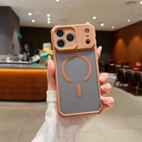 Coque de téléphone pour iPhone 17 Pro Max, antichoc, dos givré avec aimant pour iPhone 16 15 Pro Plus 14 13 12 Air