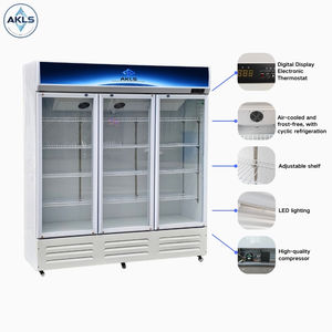 <span class=keywords><strong>Armoire</strong></span> refroidie par air à trois portes en verre de congélateur vertical à économie d'énergie d'affichage de supermarché commercial pour les besoins de réfrigération de magasin - Product Image 4