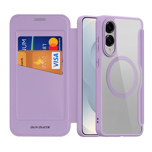 Funda magnética para teléfono compatible con Samsung S25 Edge, funda con ranuras para tarjetas, cubierta magnética plegable transparente, todo incluido - Product Image 5