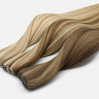 Extensions de cheveux humains 100% vierges russes Remy à cuticules intactes, double tirage, trame volume, trame machine flexible, trame volume