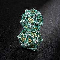 7 dés en métal de qualité collectionneur, artisanat artistique exquis, esthétiques, pour collection de jeux de table privés