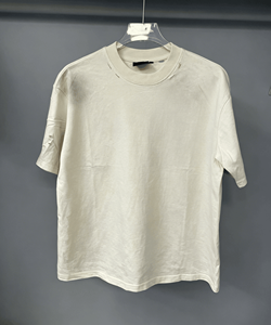 Camisetas Blancas Lisas para Hombre de Alta Calidad, 250 Gramos, 100% Algodón, Estilo Desgastado con Lavado Ácido, Corte Holgado, Estilo Urbano, Entrega Rápida - Product Image 2