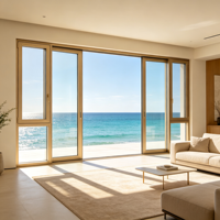 Ventanas Corredizas de Aluminio con Marco Estrecho y Gran Vista para Terraza, Jardín de Invierno o Patio