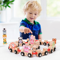 Jouets éducatifs en bois Montessori, train à chiffres, bois de hêtre certifié FSC, apprentissage sensoriel |   Jouets éducatifs Montessori
