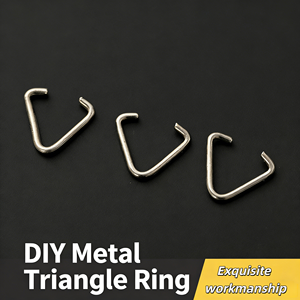 Plusieurs tailles disponibles pour la sélection, accessoires de porte-clés en métal triangulaire DIY pour clés de voiture - Product Image 1