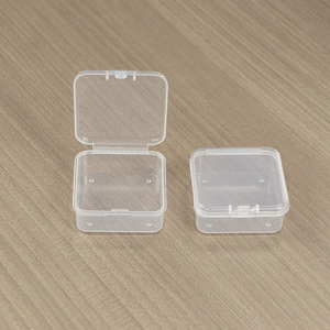 Transparent Square Plastic <b>Storage</b> <b>Box</b> With Lid For Jewelry And Small Parts PP <b>Material</b> Desktop Organizer - Product Image 2