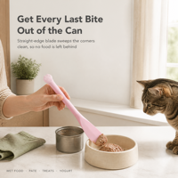 Cuillère à nourriture pour animaux de compagnie en silicone en forme de patte de chat, réutilisable, spatule grattoir pour nourriture humide en conserve, 19 cm, cuillère d'alimentation pour chiens et chats, pour animalerie