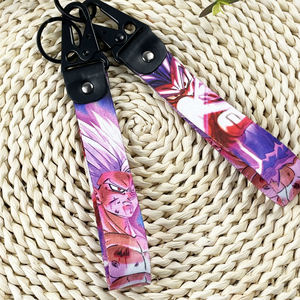 Usine personnalisée 5000 aigle métal porte-clés brodé porte-clés une pièce Anime lanière courte porte-clés en nylon - Product Image 4