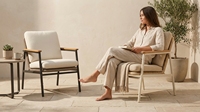 Chaise de jardin en osier moderne pour l'extérieur, résistante aux intempéries et écologique