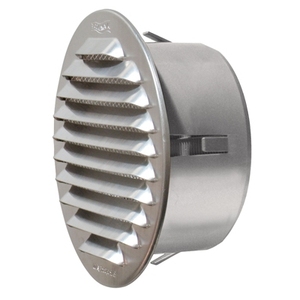 Griglia di Ventilazione Moderna in Alluminio e Plastica da 100mm con Ingresso Rotondo in Metallo da 70mm Integrato per Uso Esterno, Ufficio e Seminterrato - Product Image 1