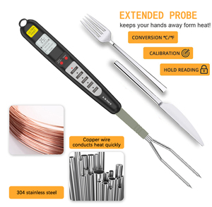 Thermomètre numérique étanche à lecture instantanée pour viande, fourchette thermomètre alimentaire pour grillades et <span class=keywords><strong>cuisson</strong></span> - Product Image 5