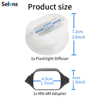 Diffuseur de flash universel Selens en silicone magnétique en forme de sphère pour flash d'appareil photo