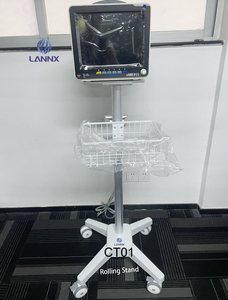 LANNX CT01 Promotional Aluminum Medical Mobile <b>Trolley</b> Cart <b>Trolley</b> for Patient Monitor and Ultrasound <b>Portable</b> Rolling Stand - Product Image 4