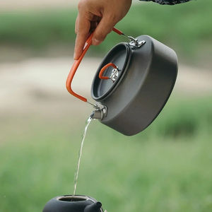 Tetera <span class=keywords><strong>de</strong></span> Aluminio <span class=keywords><strong>de</strong></span> 1.1L / 1.45L, Ligera, para Café al Aire Libre, Camping, Senderismo, Mochilero, Utensilios <span class=keywords><strong>de</strong></span> Cocina para Viajes - Product Image 2