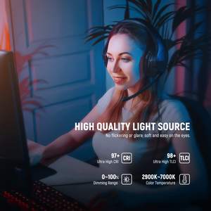Kit d'éclairage vidéo LED de studio <span class=keywords><strong>NEEWER</strong></span> 15,5 pouces, éclairage LED pour diffusion en direct, panneau lumineux LED avec support à pince en C pour l'enregistrement vidéo de jeux - Product Image 3
