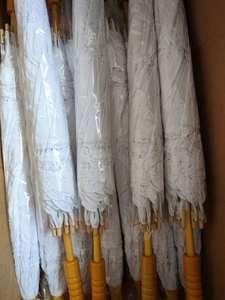 白色蕾丝工艺新娘伞小孩迷你装饰伞道具白色象牙蕾丝阳伞新娘结婚伞 - Product Image 5